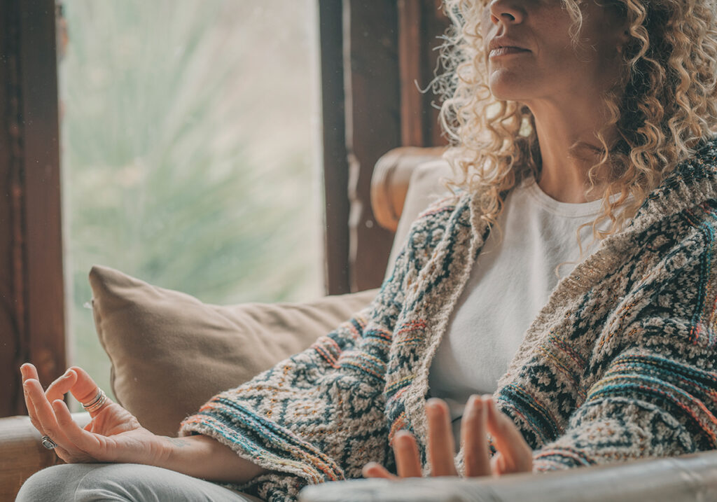 Person practicing gratitude for improved mental and physical health and well-being