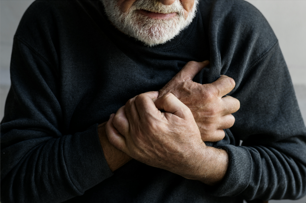 Medicare patient dealing with anxiety and stress after a cardiac diagnosis
